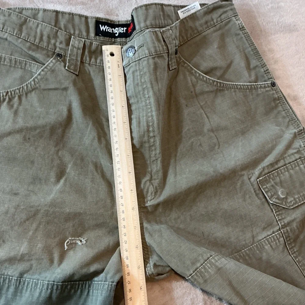 Wrangler‎ RIGGS Workwear Mens Cargo Pants Olive Green Ripstop 3W060BR 38x36 Cut